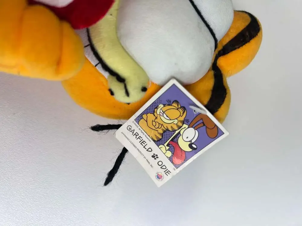 Vintage Nanco Garfield Plush Holding I Love Pooky Heart Stuffed Animal Cat 12”
